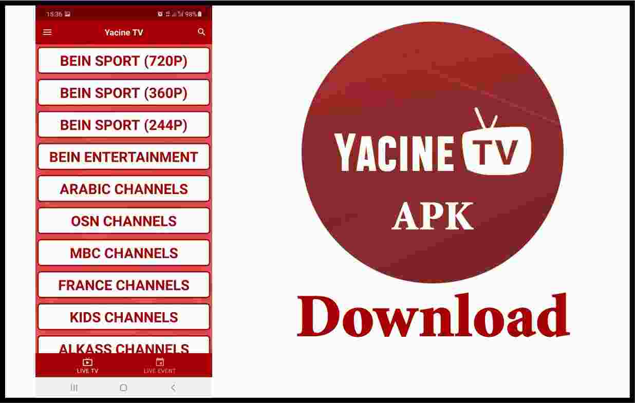 Yacine TV v3.0.7 tanpa player   .apk