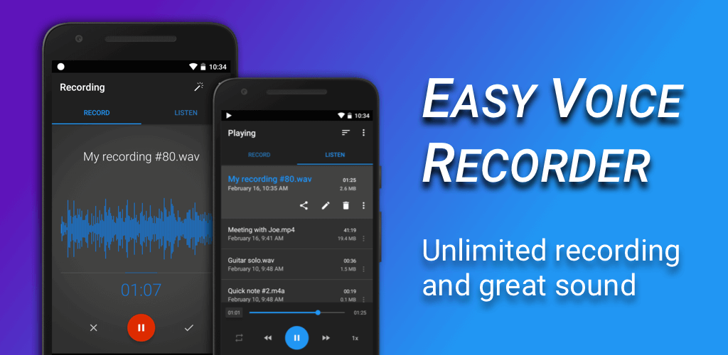 Easy Voice Recorder Pro v2.8.8.apk