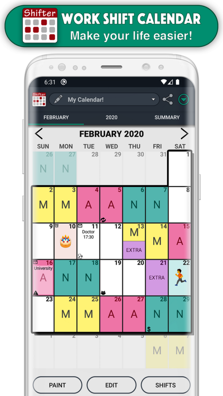 ⬇️ Unduh Shift Work Calendar FlexR 7.17.01 Pro.apk (10.21 MB)