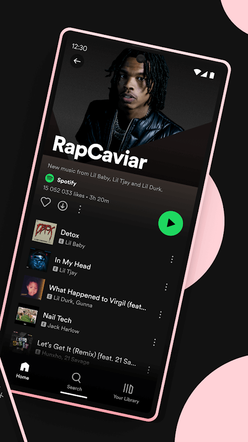 Spotify Music and Podcasts 8.9.74.568 Amoled Clone.apk